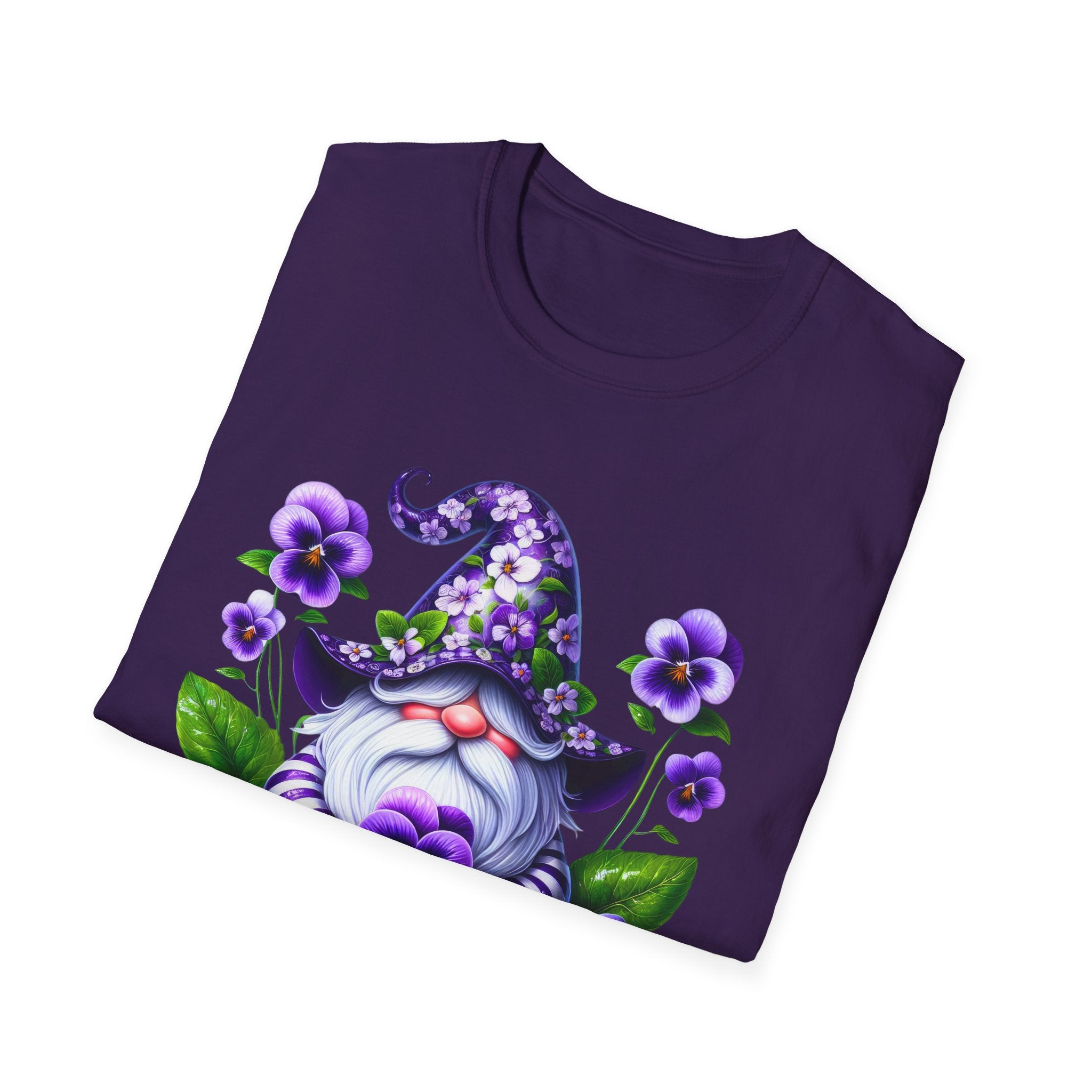Purple Pansy Garden Gnome T-Shirt