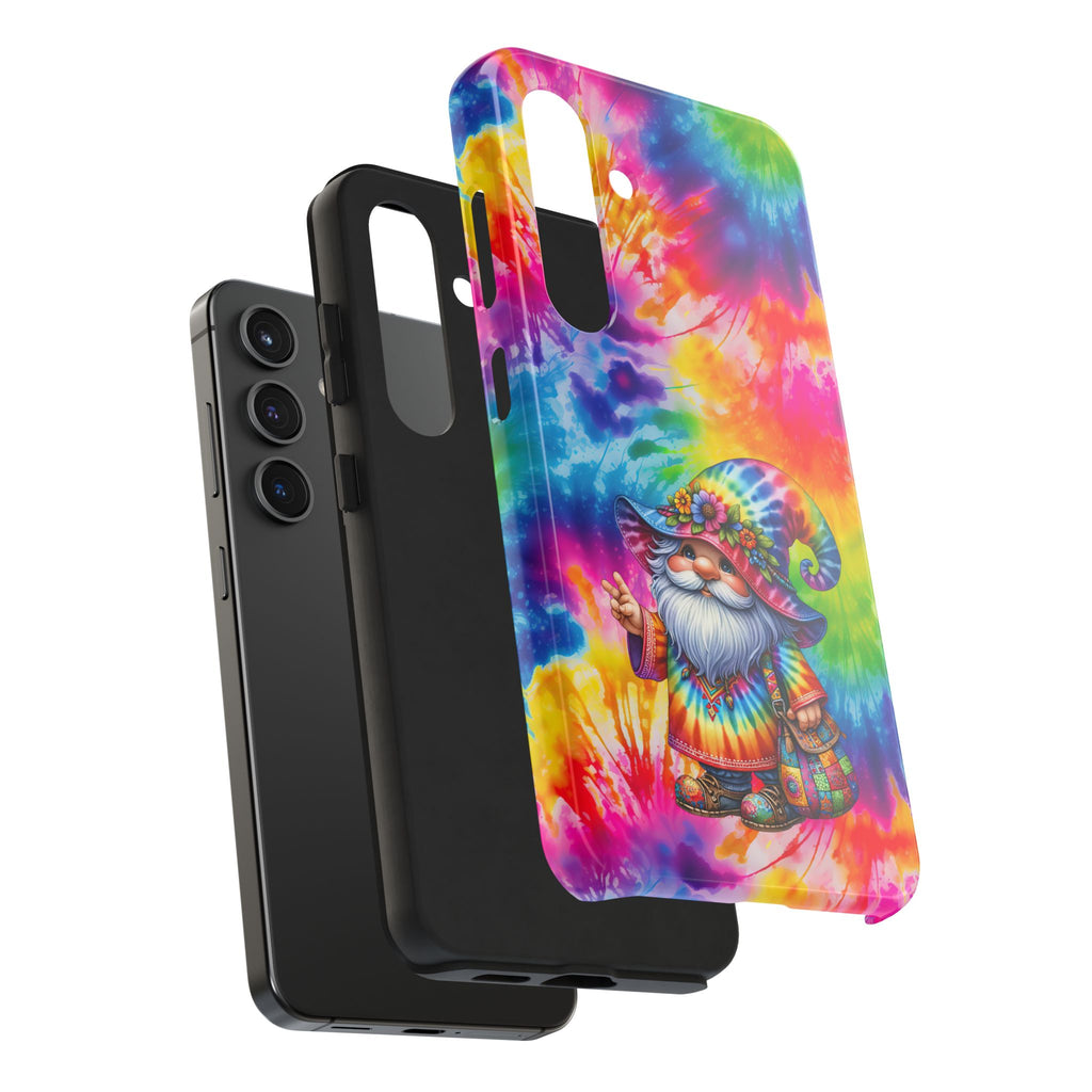 Tie-Dye Gnome Tough Phone Case — Colorful Boho Protective Phone Cover