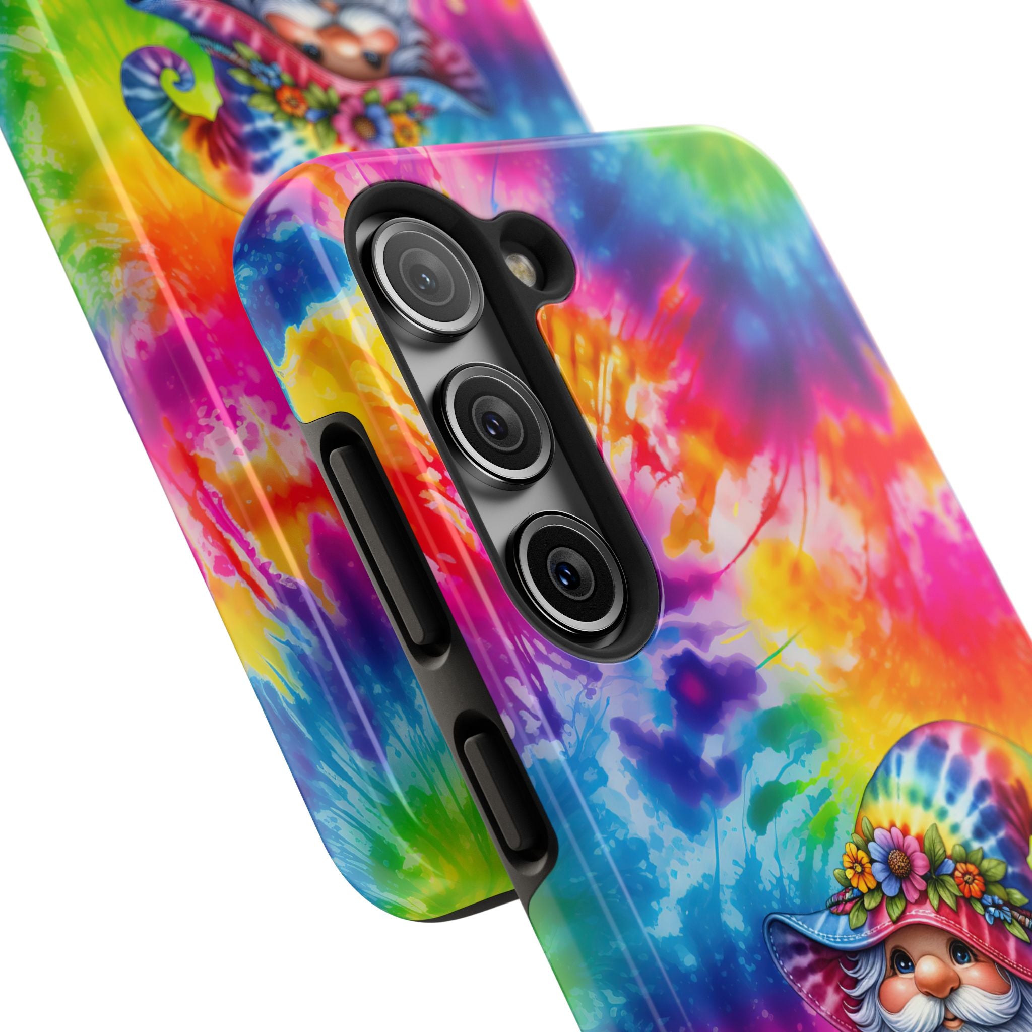 Tie-Dye Gnome Tough Phone Case — Colorful Boho Protective Phone Cover