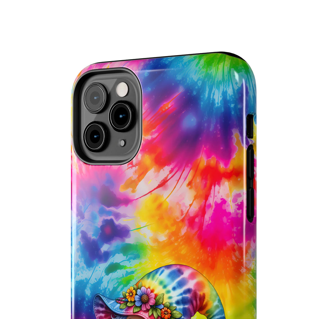 Tie-Dye Gnome Tough Phone Case — Colorful Boho Protective Phone Cover