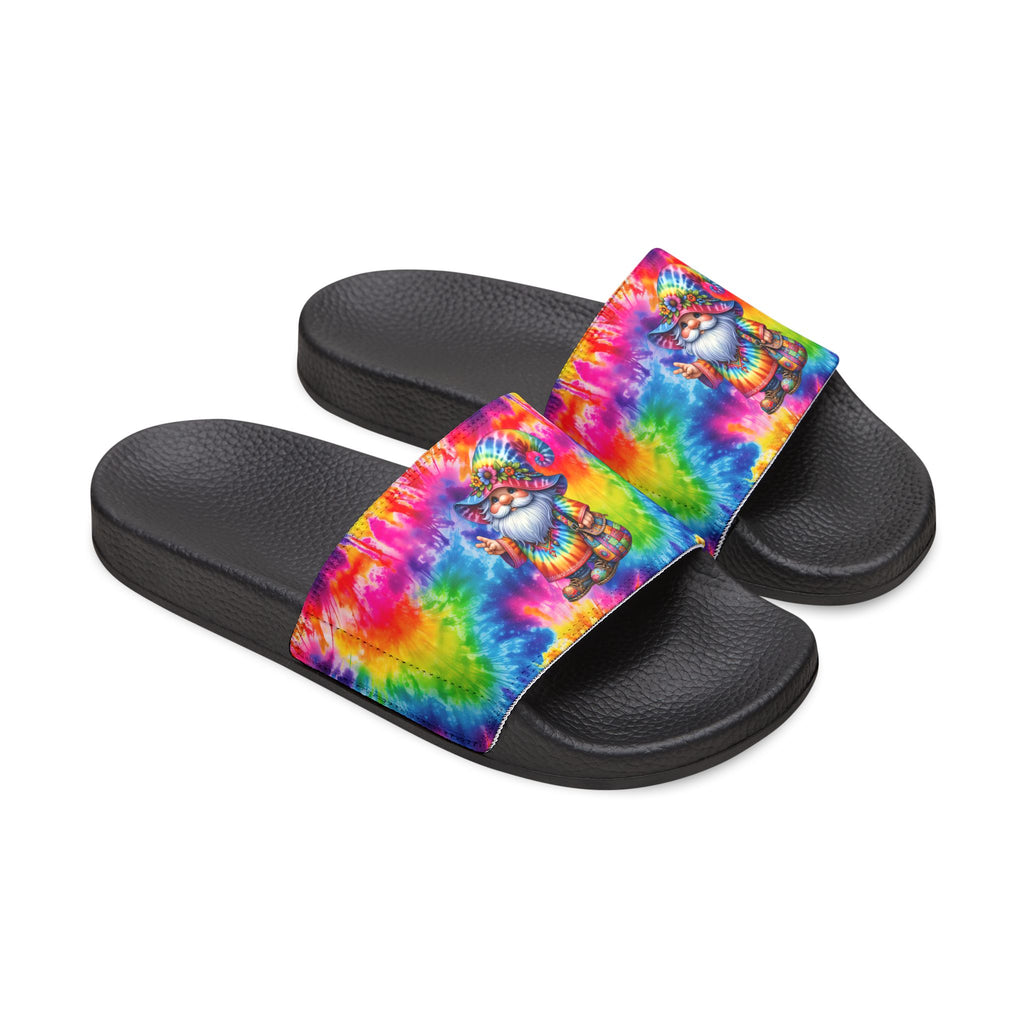 Tie-Dye Skull Slide Sandals — Women’s Removable‑Strap Casual Slides