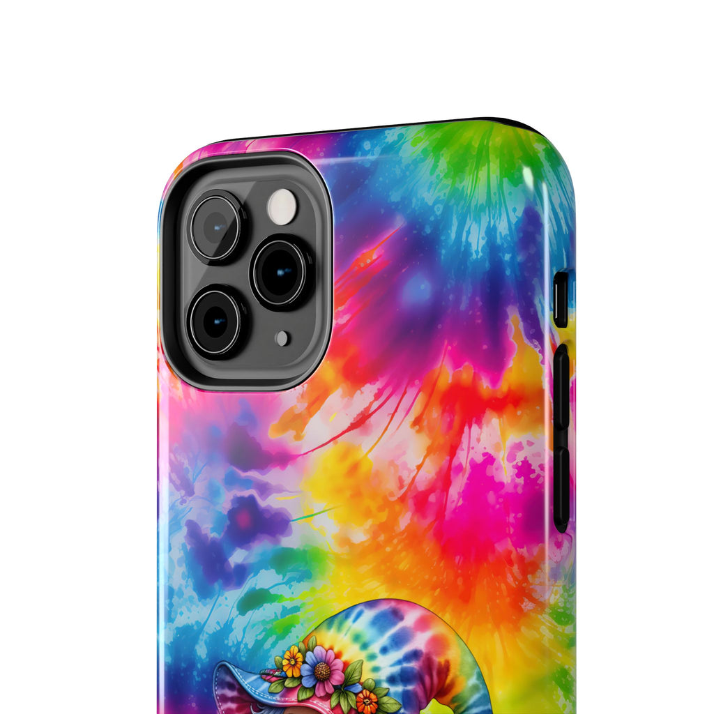 Tie-Dye Gnome Tough Phone Case — Colorful Boho Protective Phone Cover