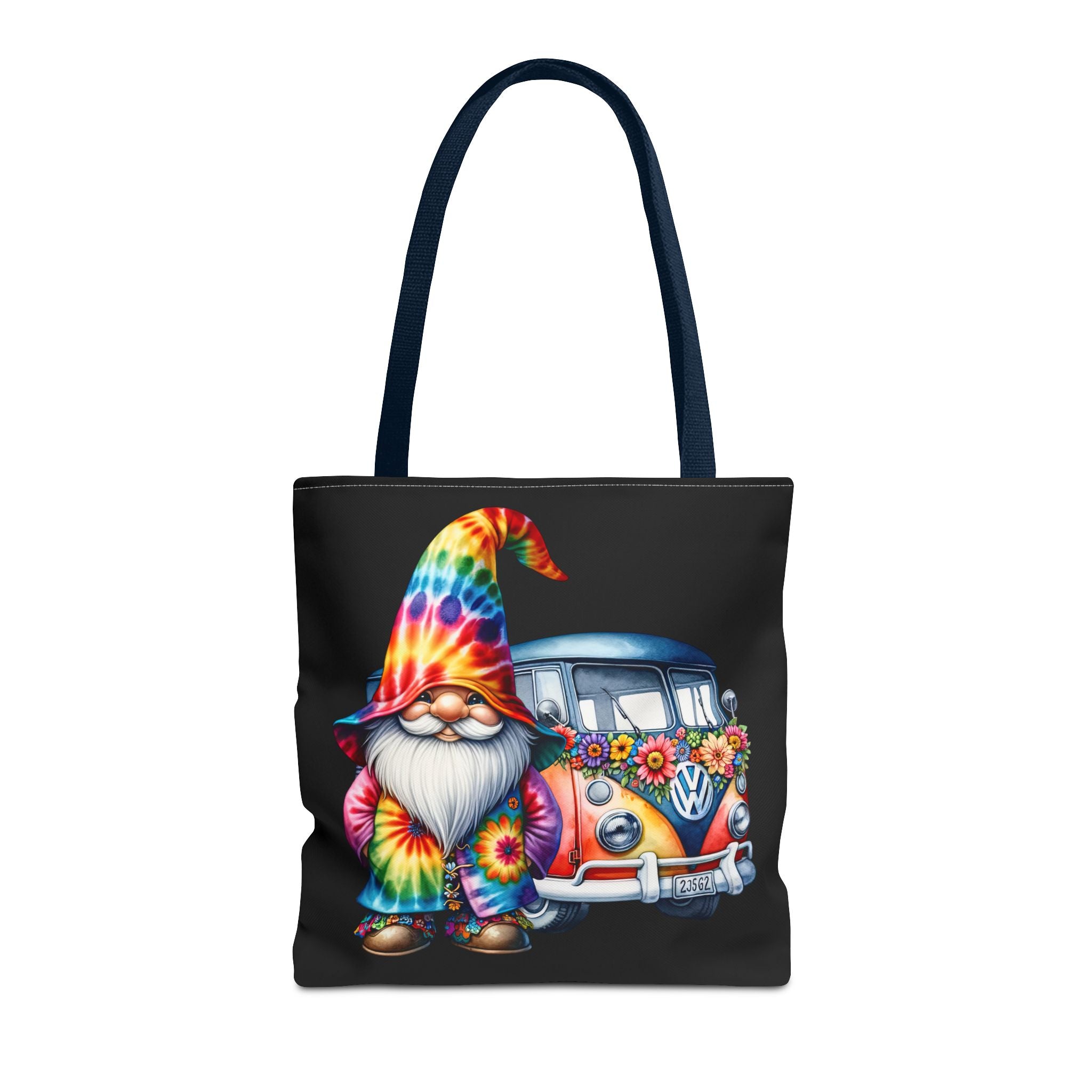 Tie-Dye Gnome Tote Bag — Hippie Van Floral Boho Market Tote