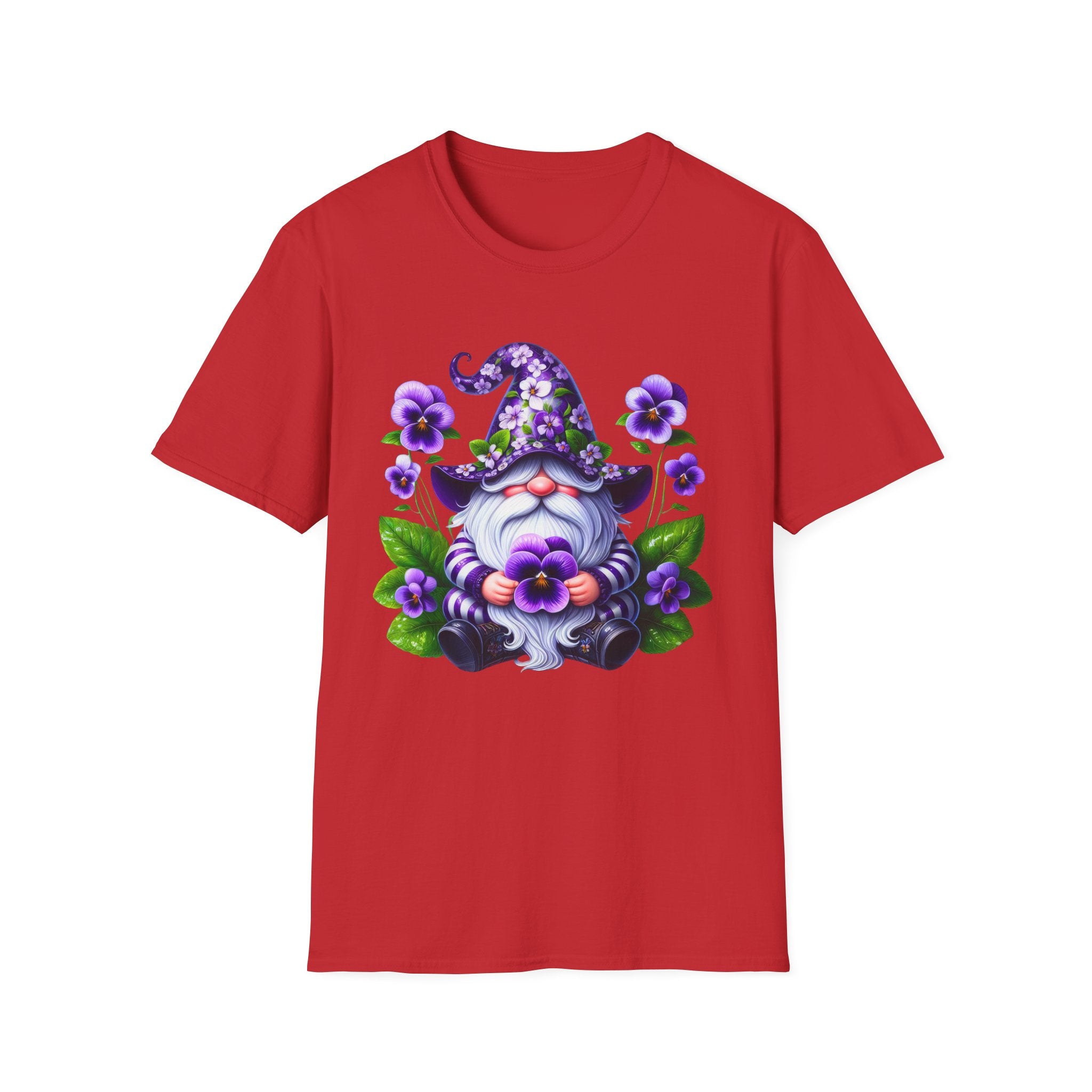 Purple Pansy Garden Gnome T-Shirt