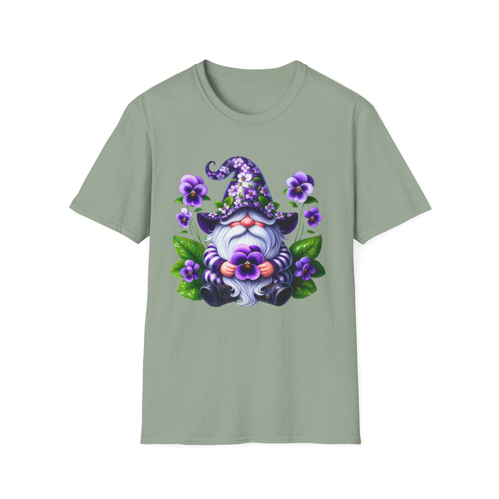 Purple Pansy Garden Gnome T-Shirt