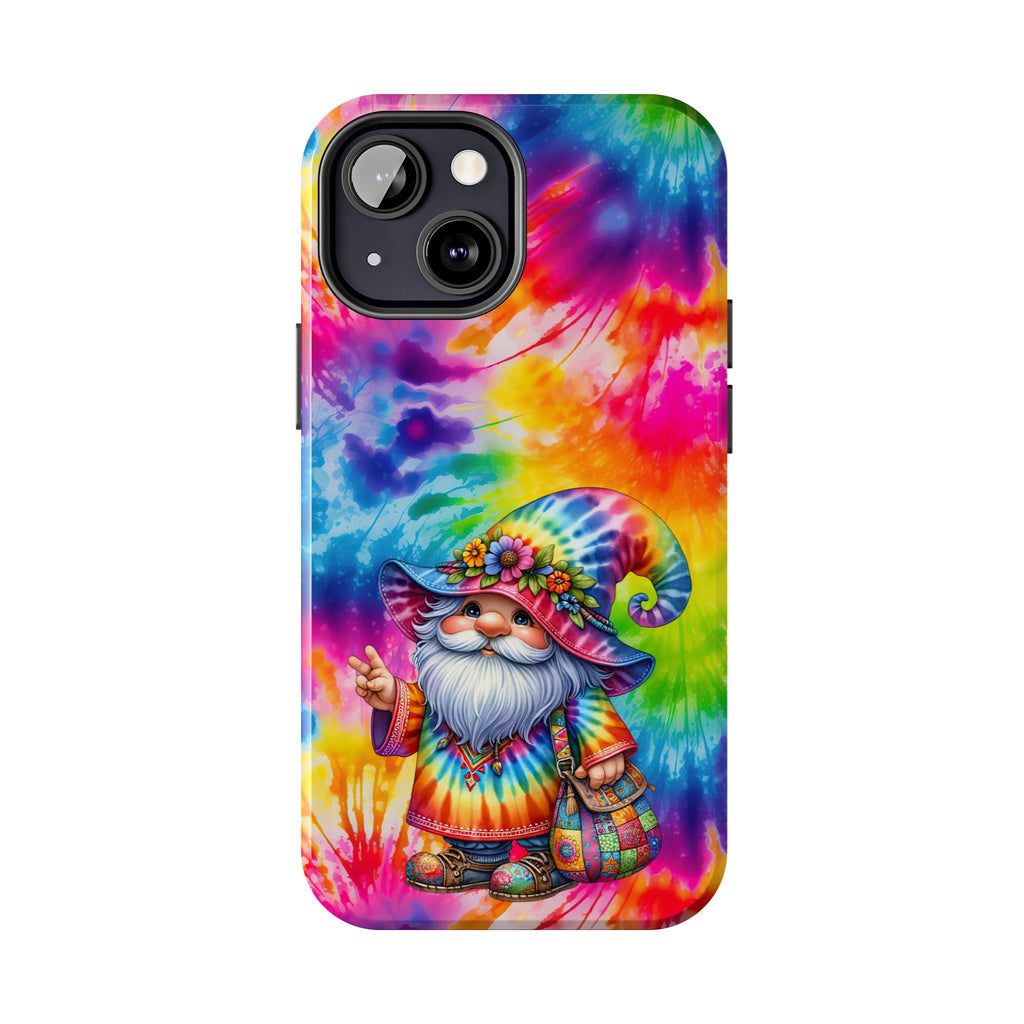 Tie-Dye Gnome Tough Phone Case — Colorful Boho Protective Phone Cover
