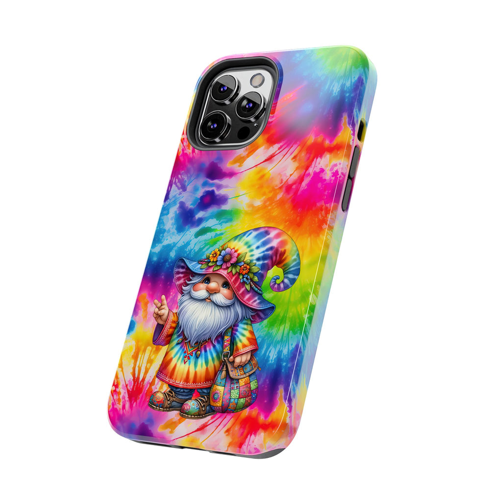 Tie-Dye Gnome Tough Phone Case — Colorful Boho Protective Phone Cover