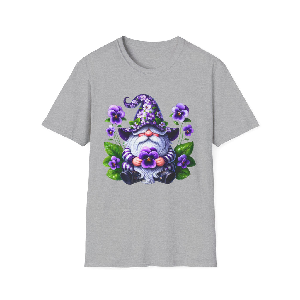 Purple Pansy Garden Gnome T-Shirt