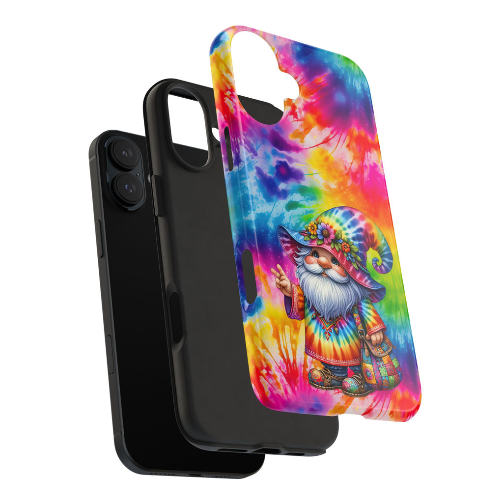 Tie-Dye Gnome Tough Phone Case — Colorful Boho Protective Phone Cover