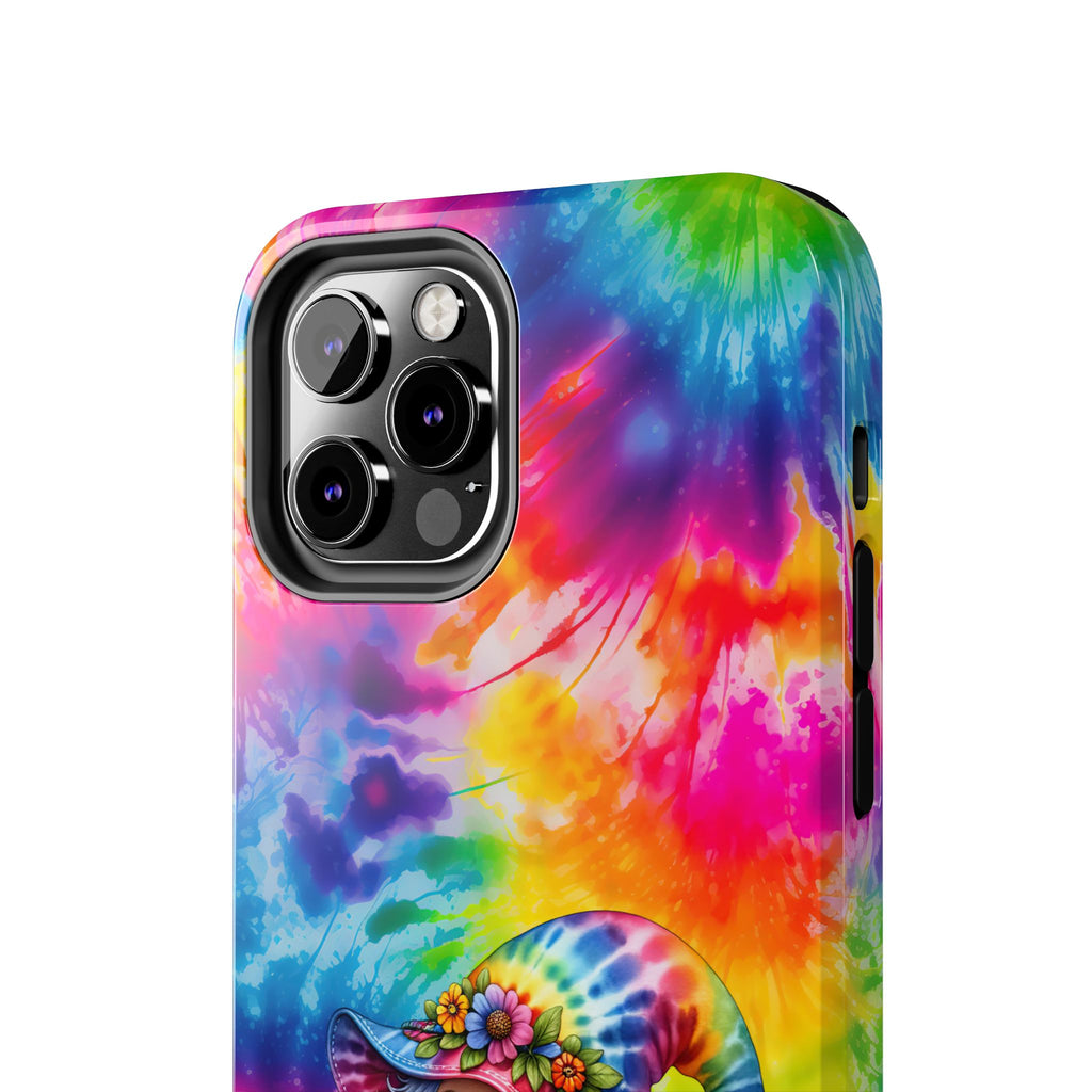 Tie-Dye Gnome Tough Phone Case — Colorful Boho Protective Phone Cover