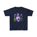 Kids Gnome T‑Shirt — Cute Purple Floral Wizard Gnome Tee for Children