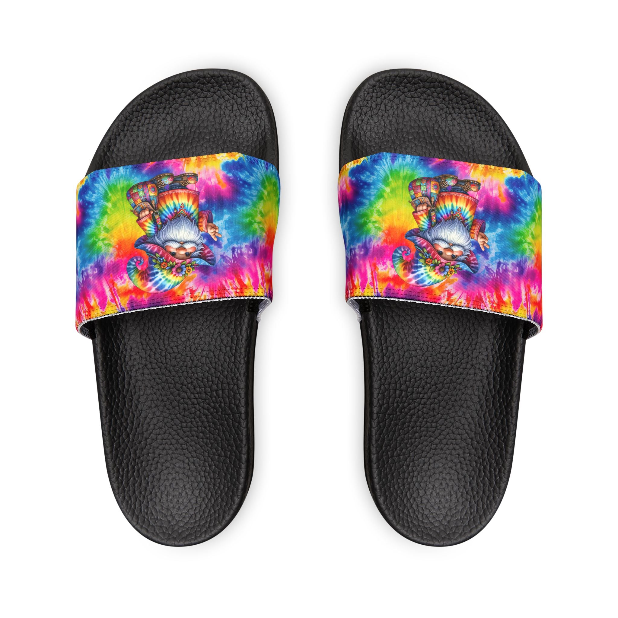 Tie-Dye Skull Slide Sandals — Women’s Removable‑Strap Casual Slides