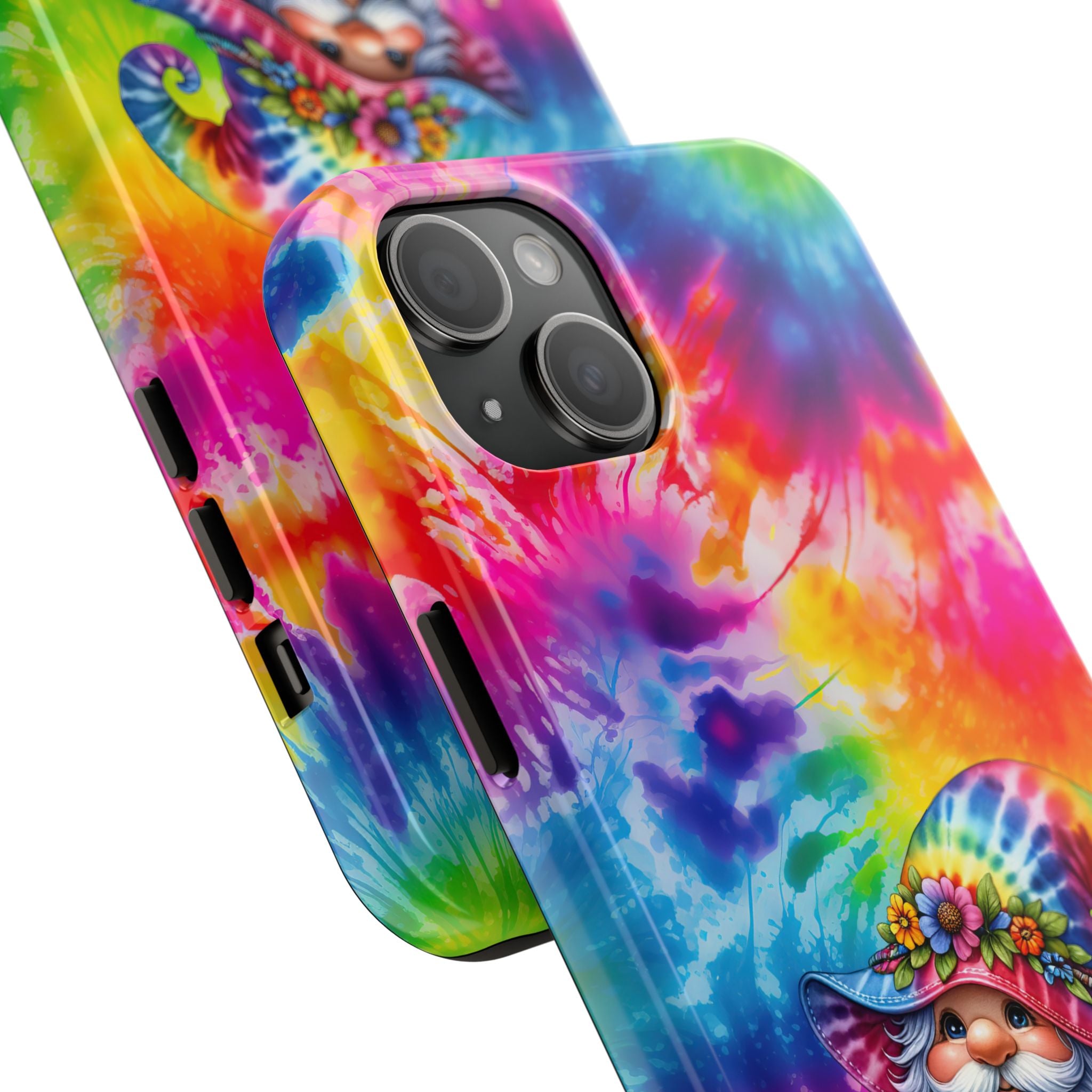 Tie-Dye Gnome Tough Phone Case — Colorful Boho Protective Phone Cover