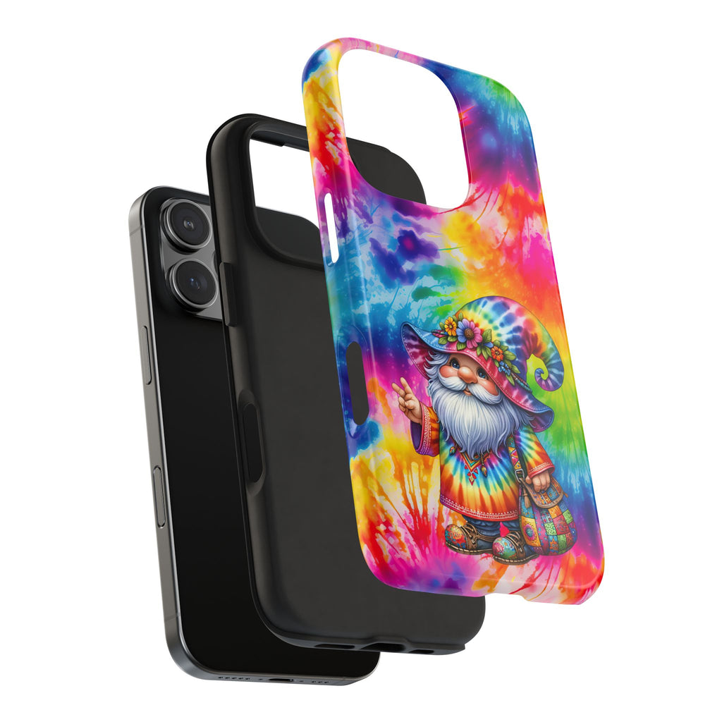 Tie-Dye Gnome Tough Phone Case — Colorful Boho Protective Phone Cover