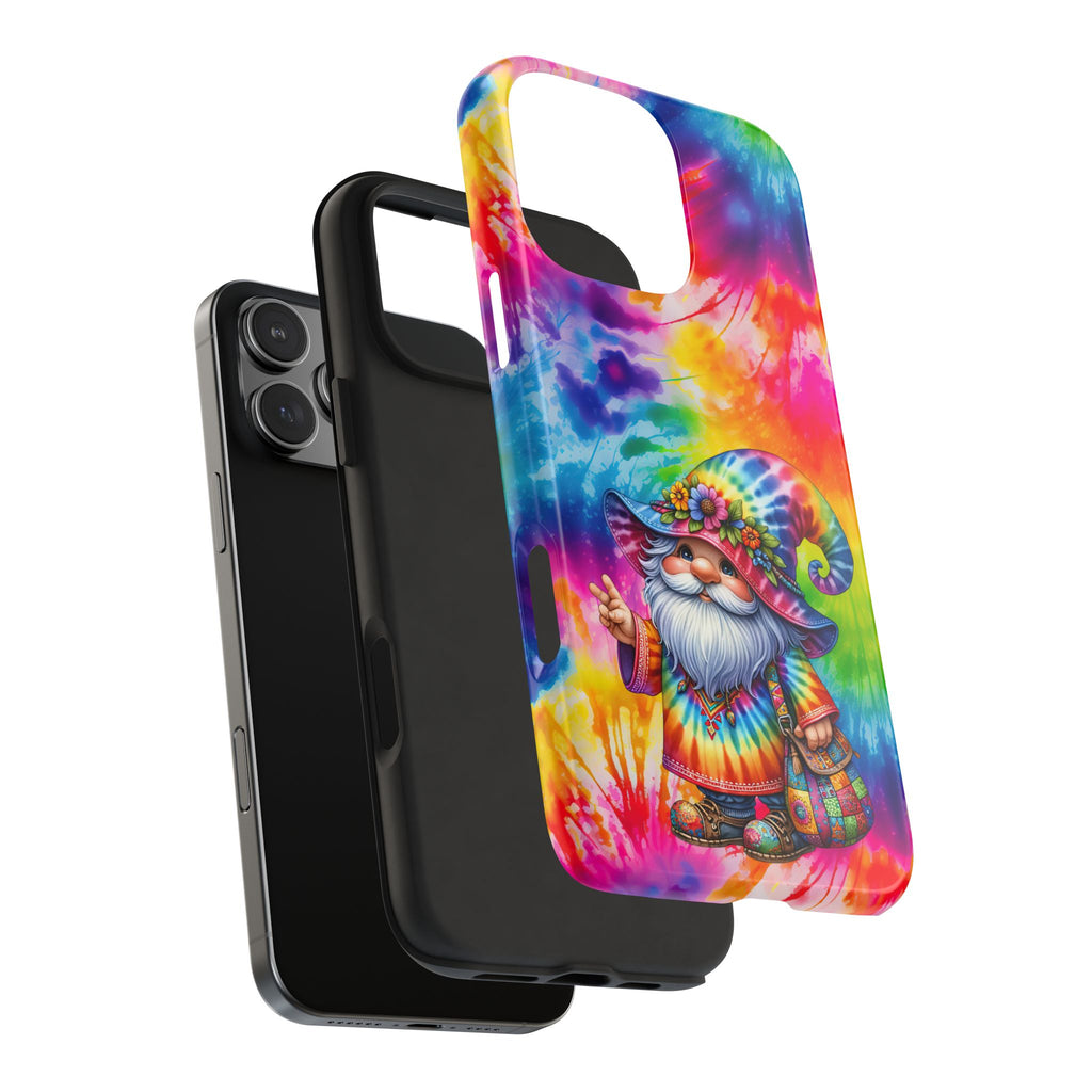 Tie-Dye Gnome Tough Phone Case — Colorful Boho Protective Phone Cover