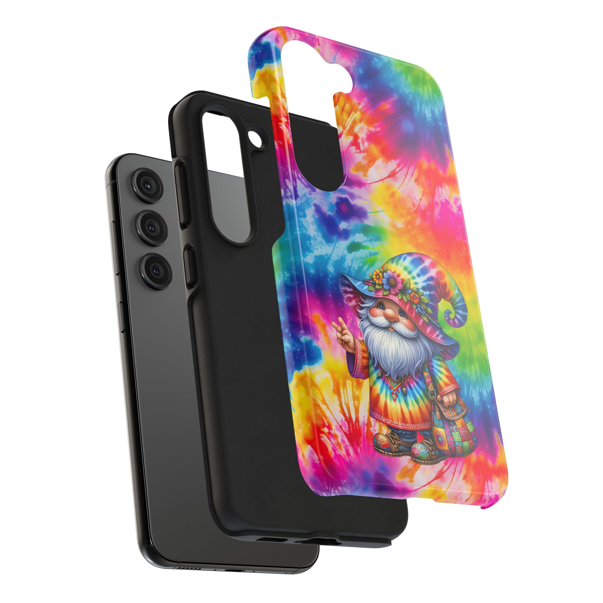 Tie-Dye Gnome Tough Phone Case — Colorful Boho Protective Phone Cover