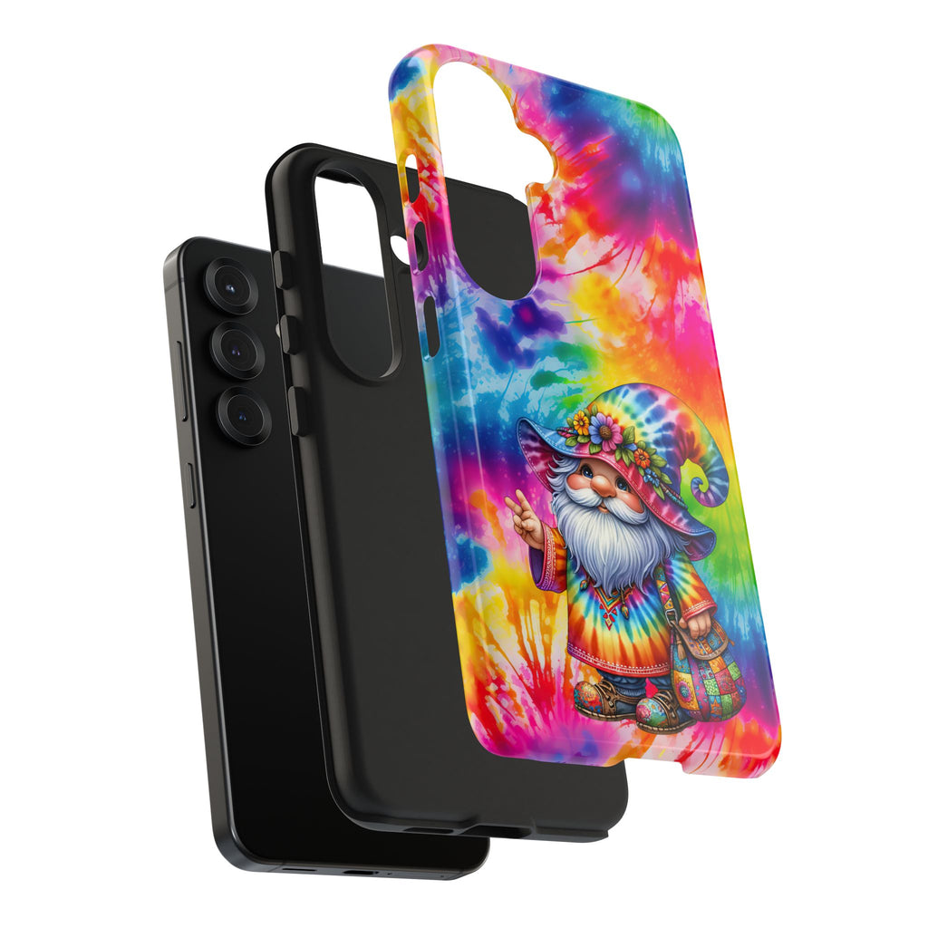 Tie-Dye Gnome Tough Phone Case — Colorful Boho Protective Phone Cover