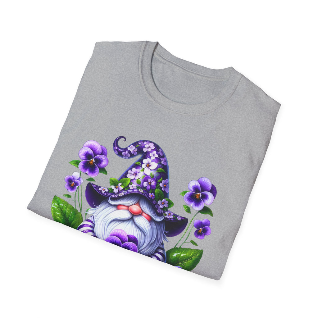 Purple Pansy Garden Gnome T-Shirt