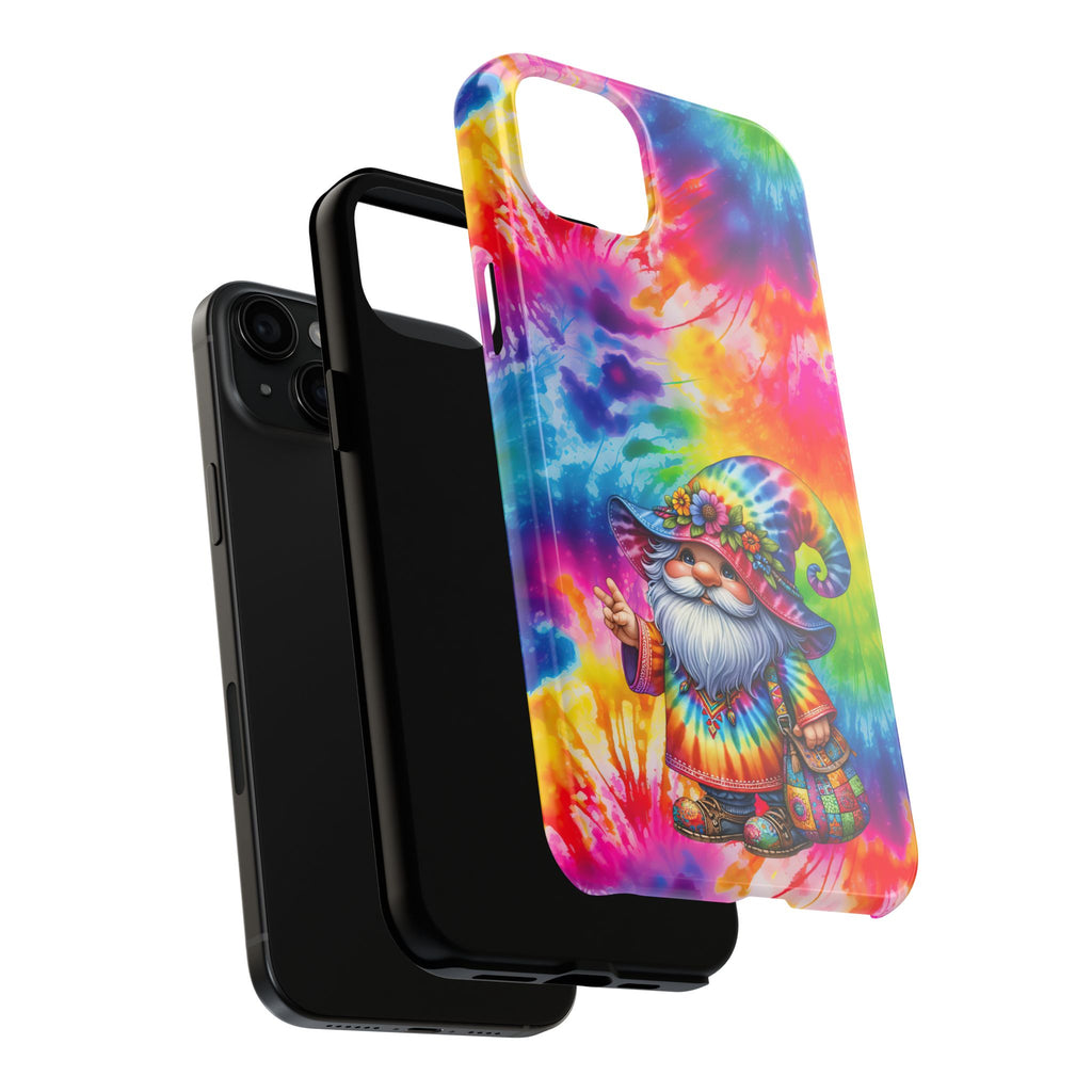 Tie-Dye Gnome Tough Phone Case — Colorful Boho Protective Phone Cover