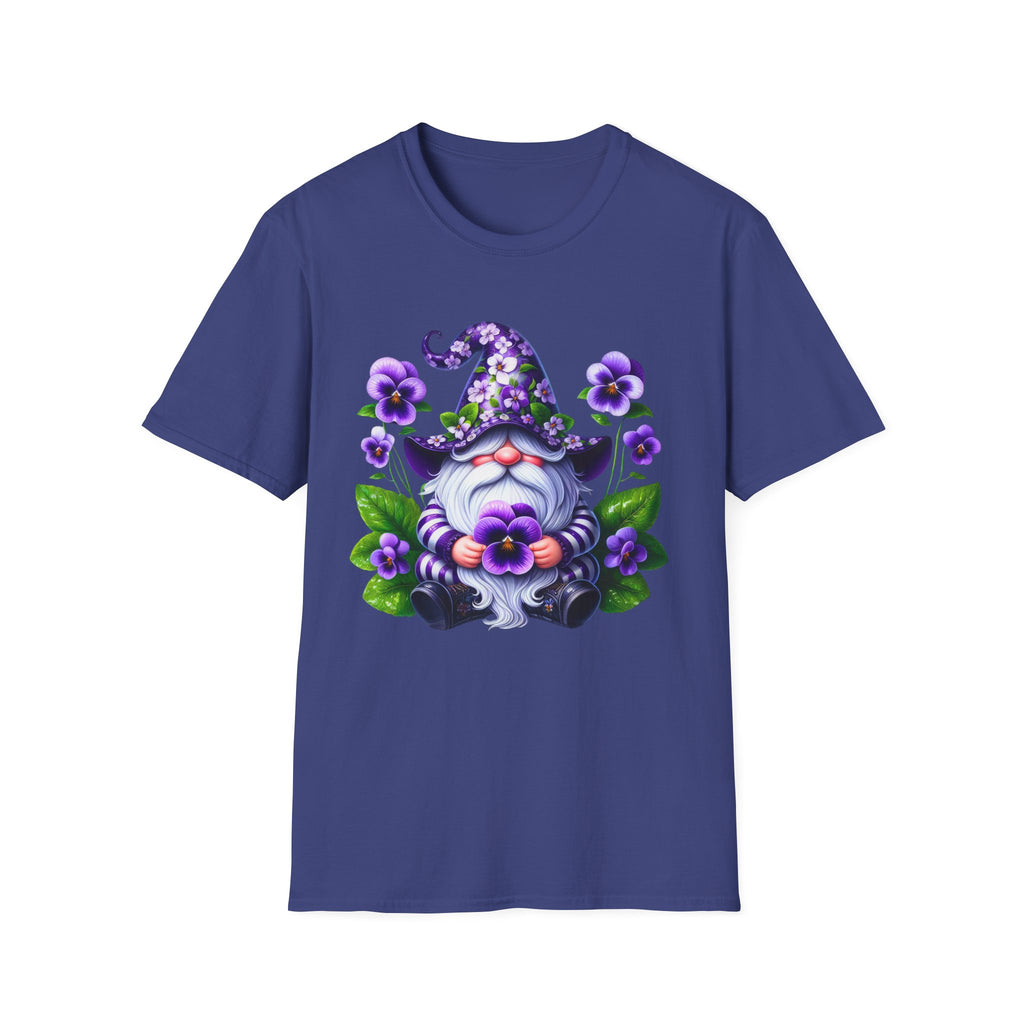 Purple Pansy Garden Gnome T-Shirt