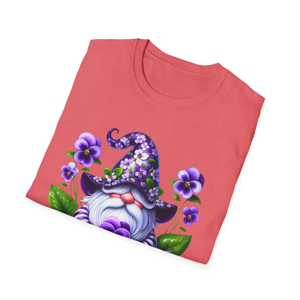 Purple Pansy Garden Gnome T-Shirt
