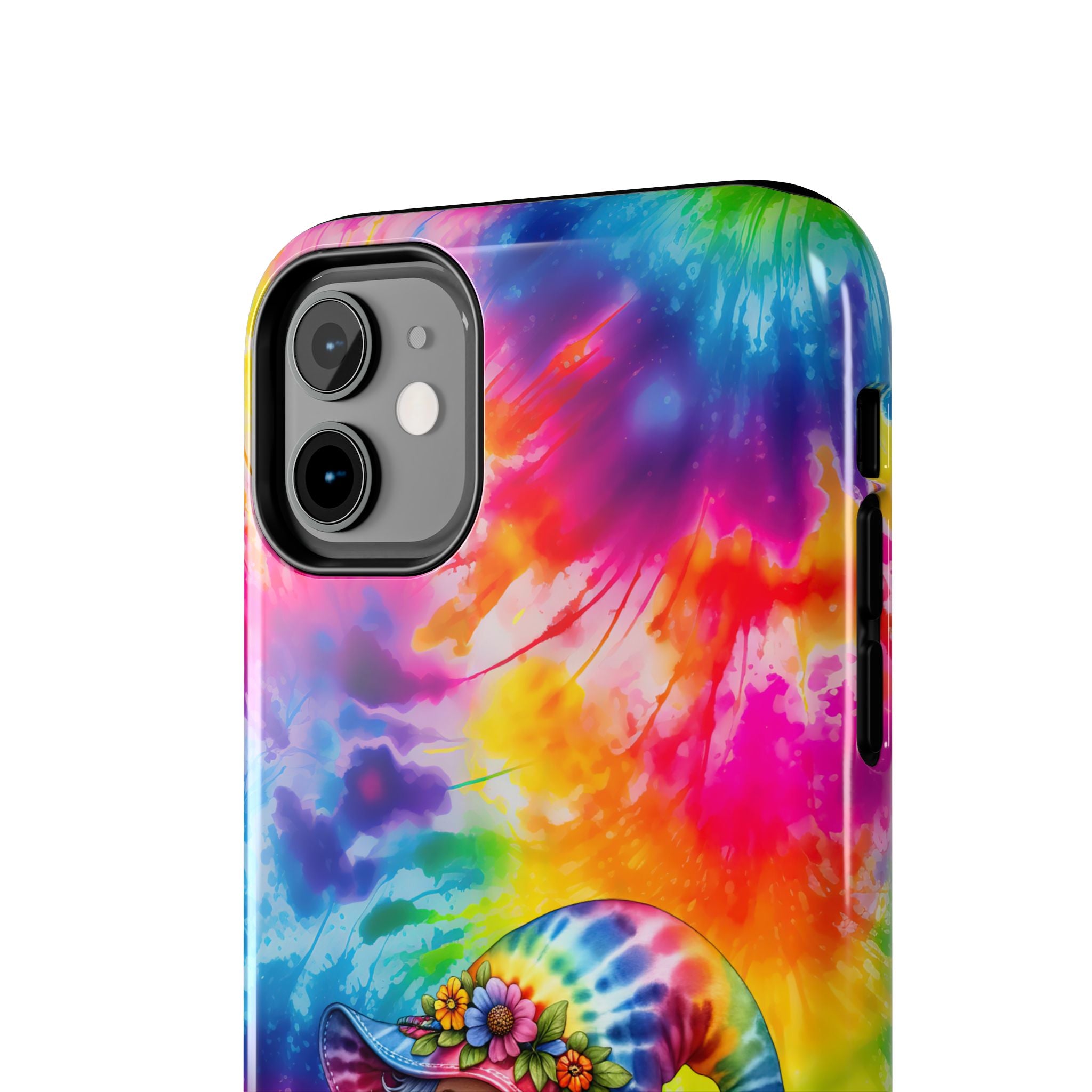 Tie-Dye Gnome Tough Phone Case — Colorful Boho Protective Phone Cover