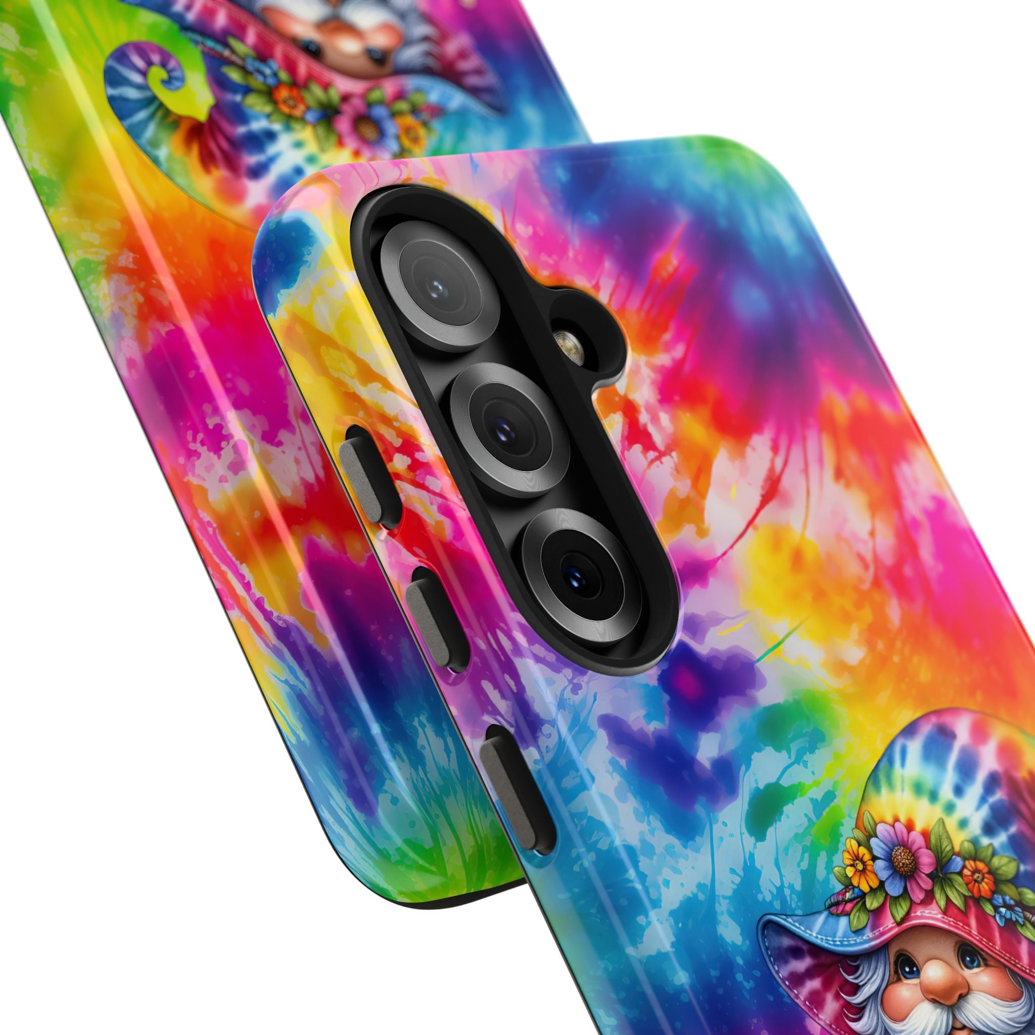 Tie-Dye Gnome Tough Phone Case — Colorful Boho Protective Phone Cover