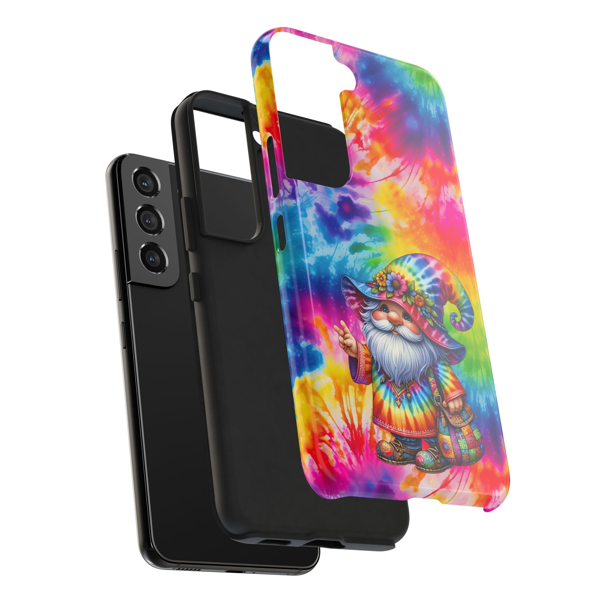 Tie-Dye Gnome Tough Phone Case — Colorful Boho Protective Phone Cover