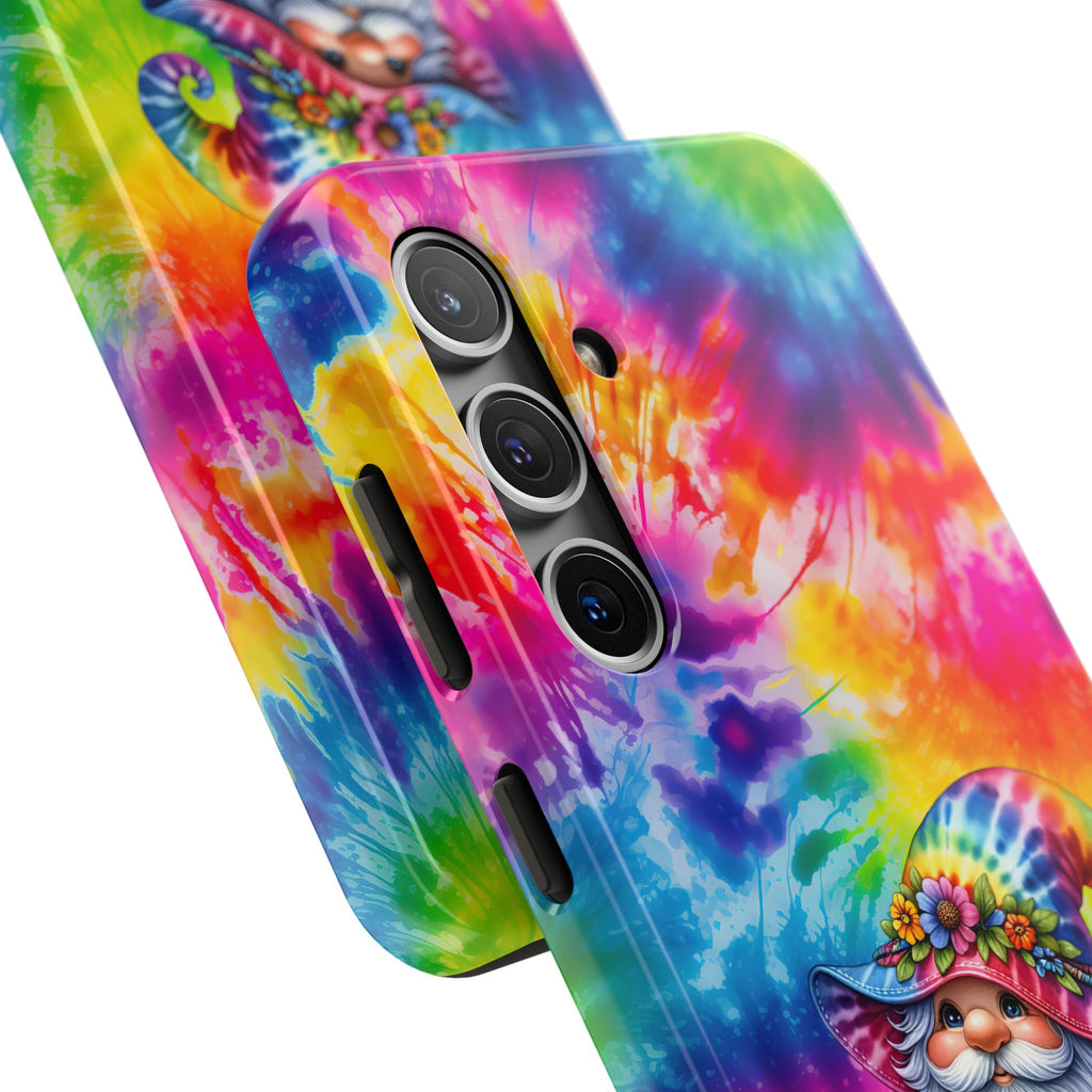 Tie-Dye Gnome Tough Phone Case — Colorful Boho Protective Phone Cover