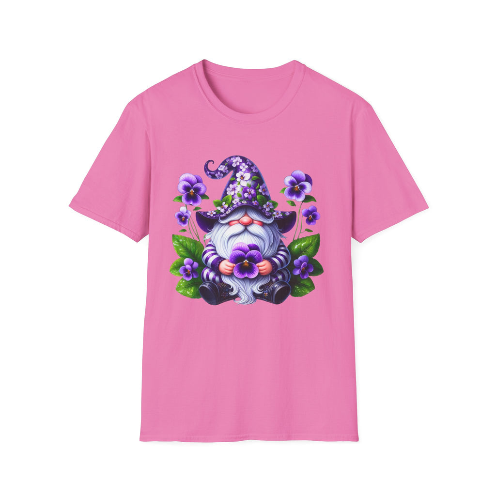 Purple Pansy Garden Gnome T-Shirt