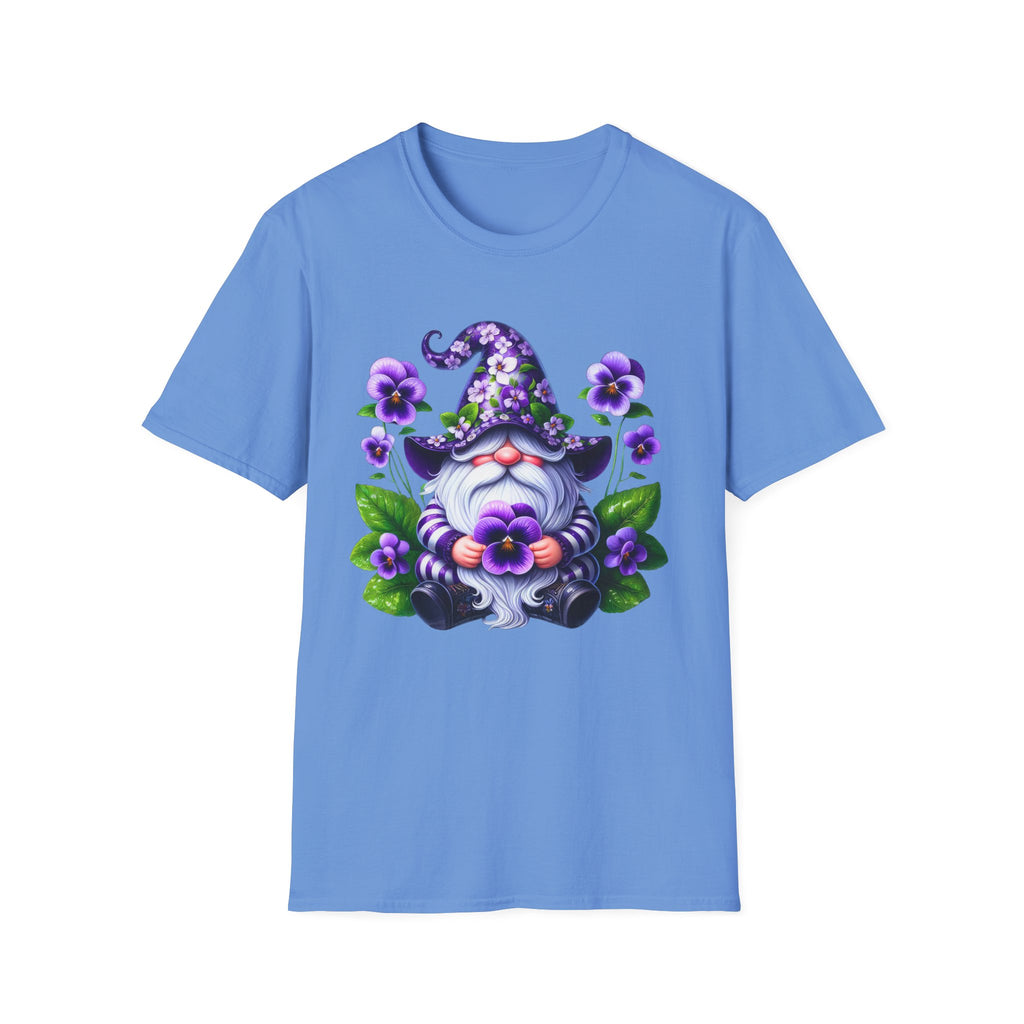 Purple Pansy Garden Gnome T-Shirt