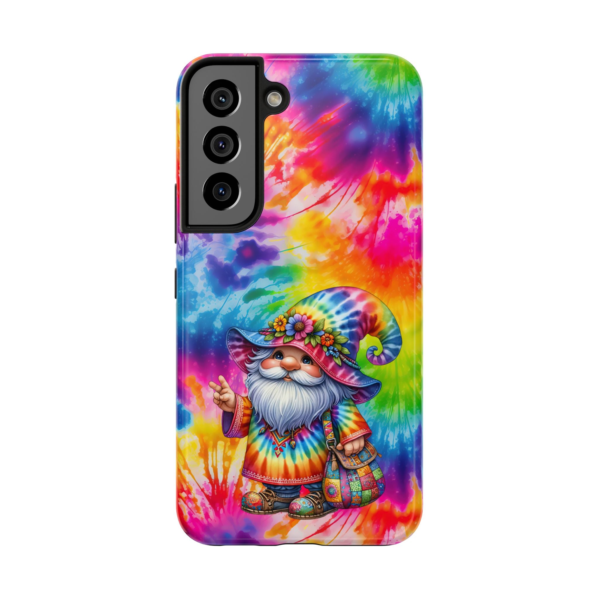 Tie-Dye Gnome Tough Phone Case — Colorful Boho Protective Phone Cover