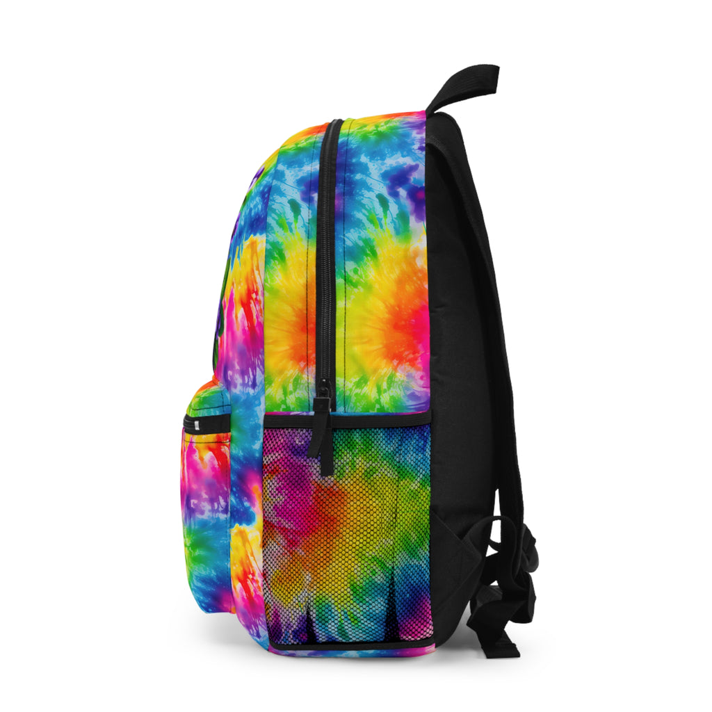 Tie-Dye Gnome Backpack — Colorful Floral Gnome School Bag