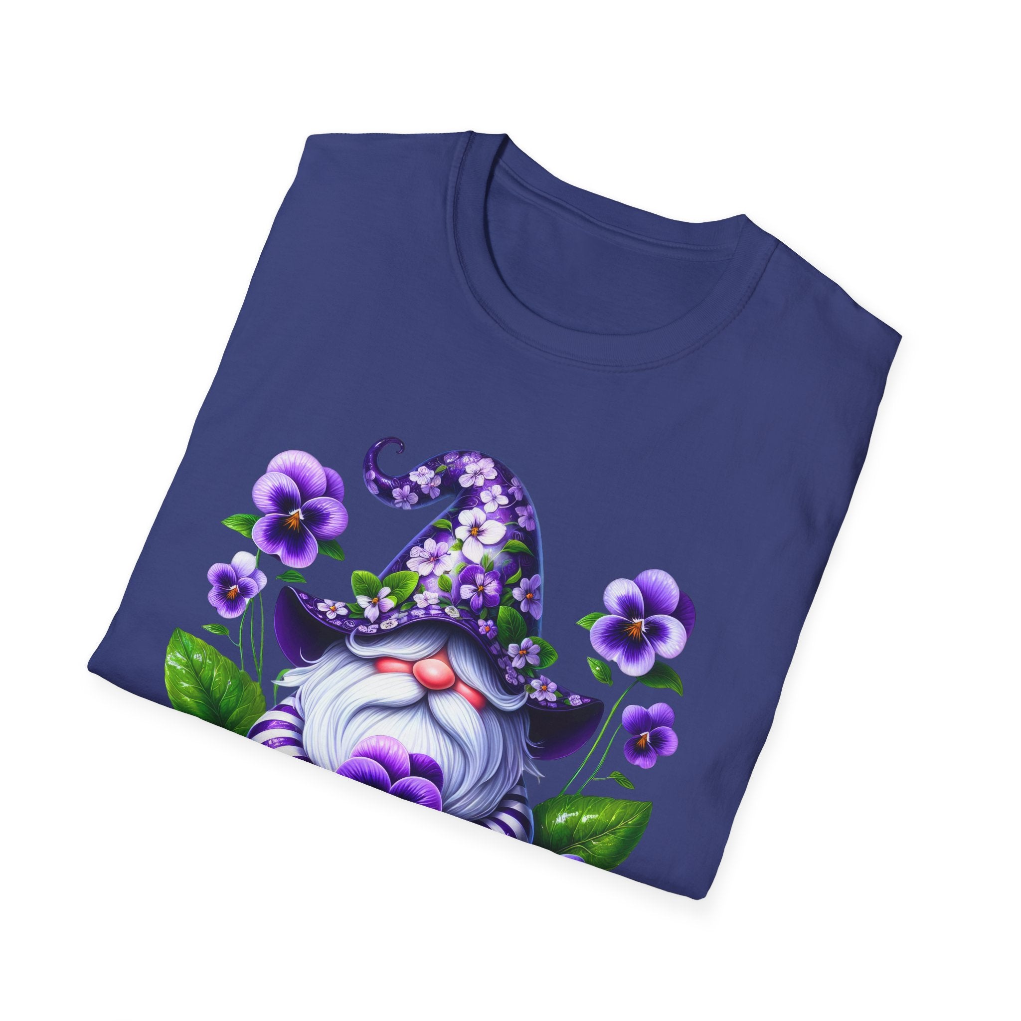 Purple Pansy Garden Gnome T-Shirt