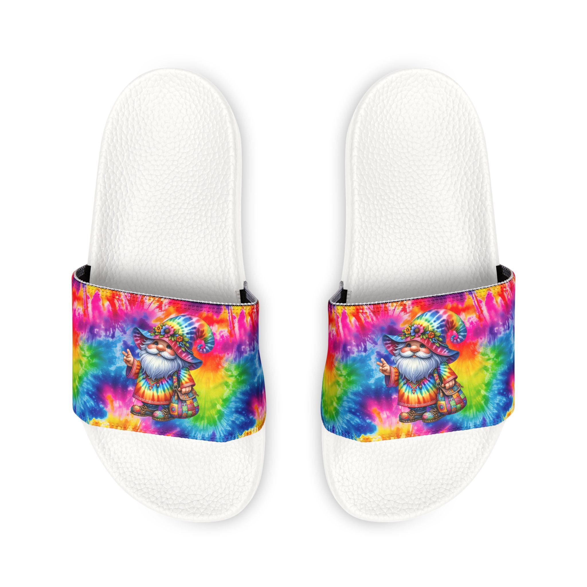 Tie-Dye Skull Slide Sandals — Women’s Removable‑Strap Casual Slides