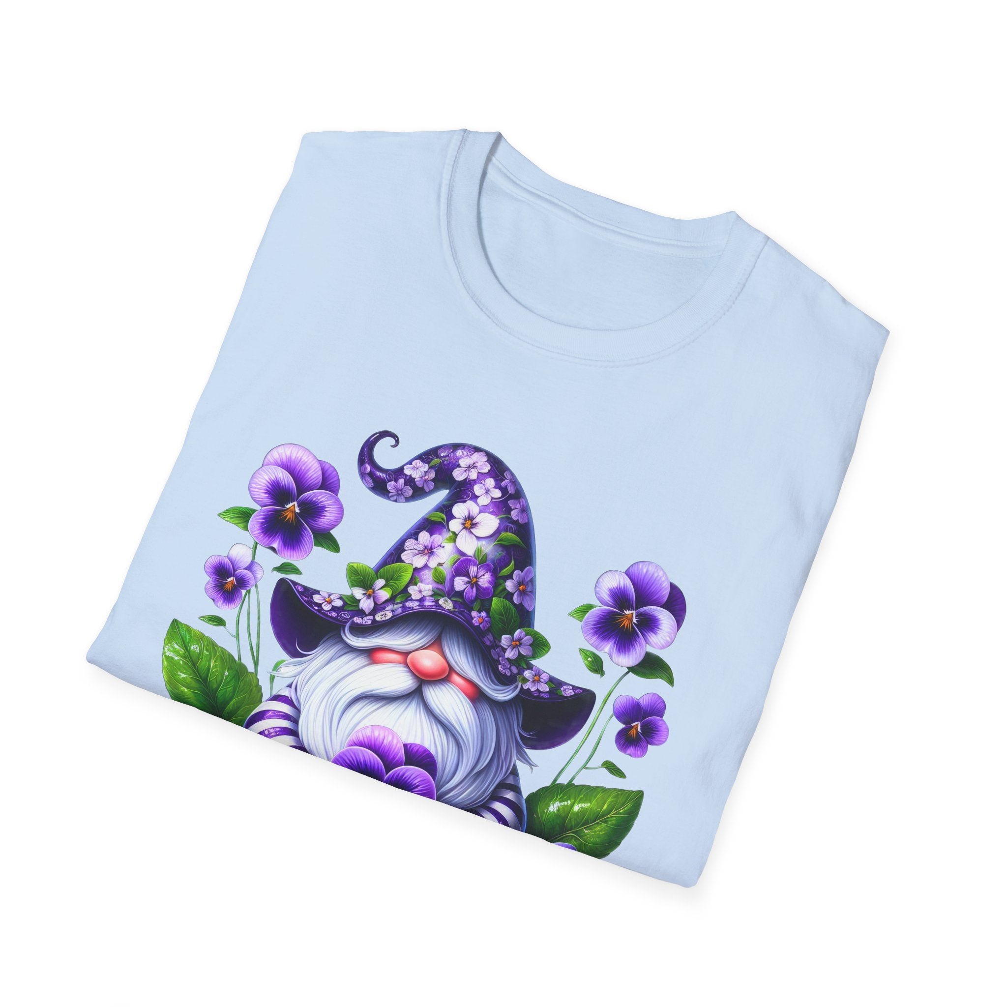 Purple Pansy Garden Gnome T-Shirt