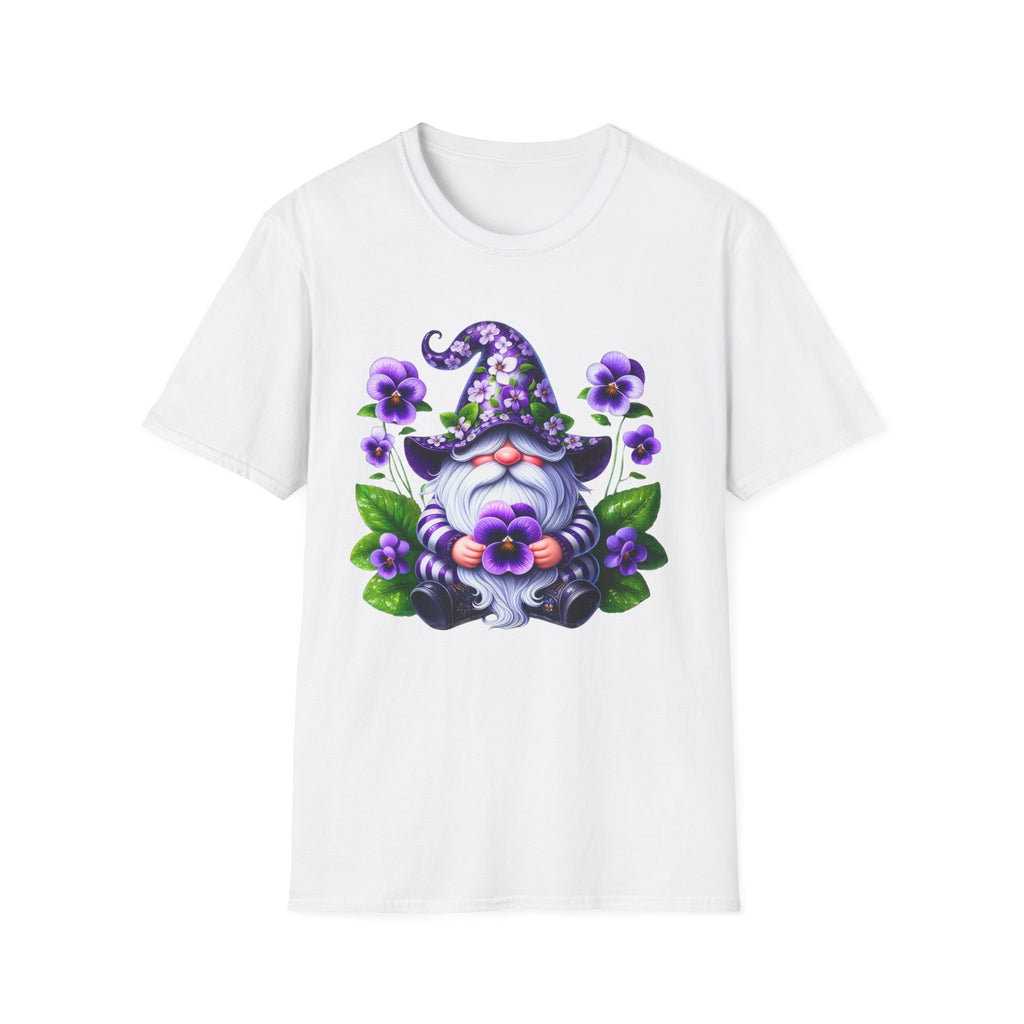 Purple Pansy Garden Gnome T-Shirt