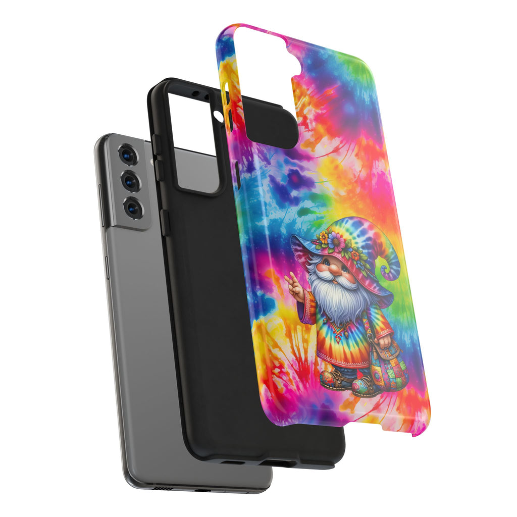 Tie-Dye Gnome Tough Phone Case — Colorful Boho Protective Phone Cover