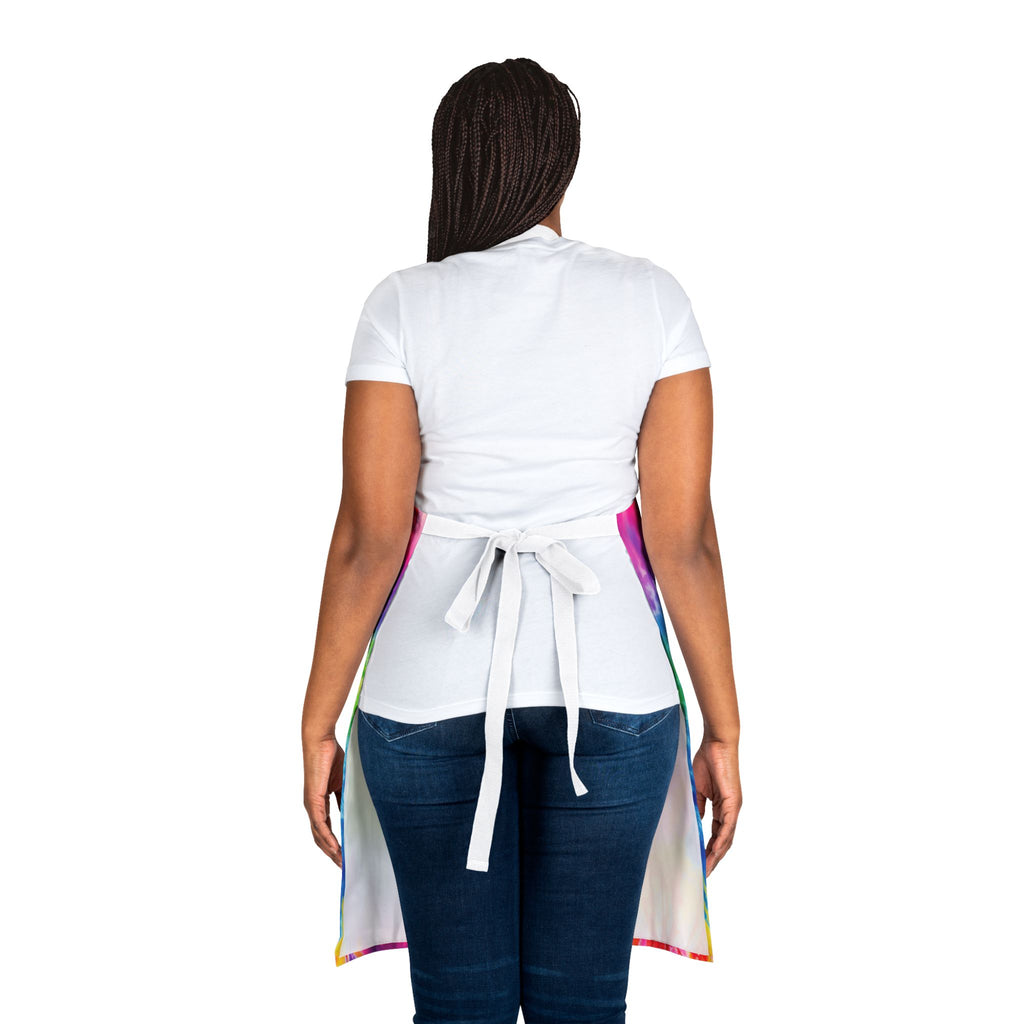 Tie-Dye Gnome BBQ Apron - Colorful Grilling Chef Apron