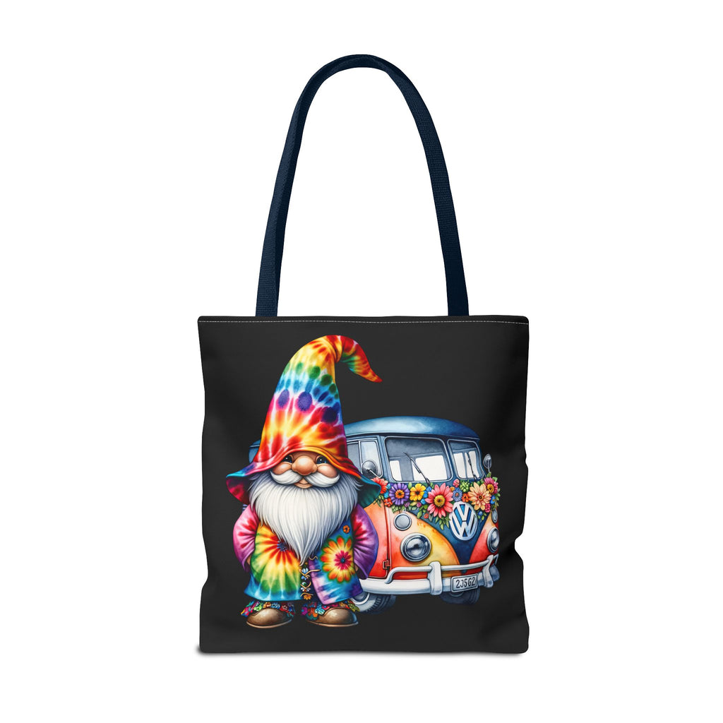Tie-Dye Gnome Tote Bag — Hippie Van Floral Boho Market Tote