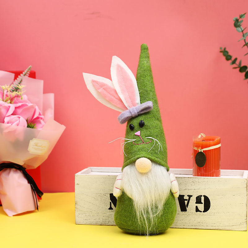 Easter decorations pointed hats cute rabbit faceless dolls home decoration gnome doll ornaments