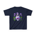 Kids Gnome T‑Shirt — Cute Purple Floral Gnome Tee for Children