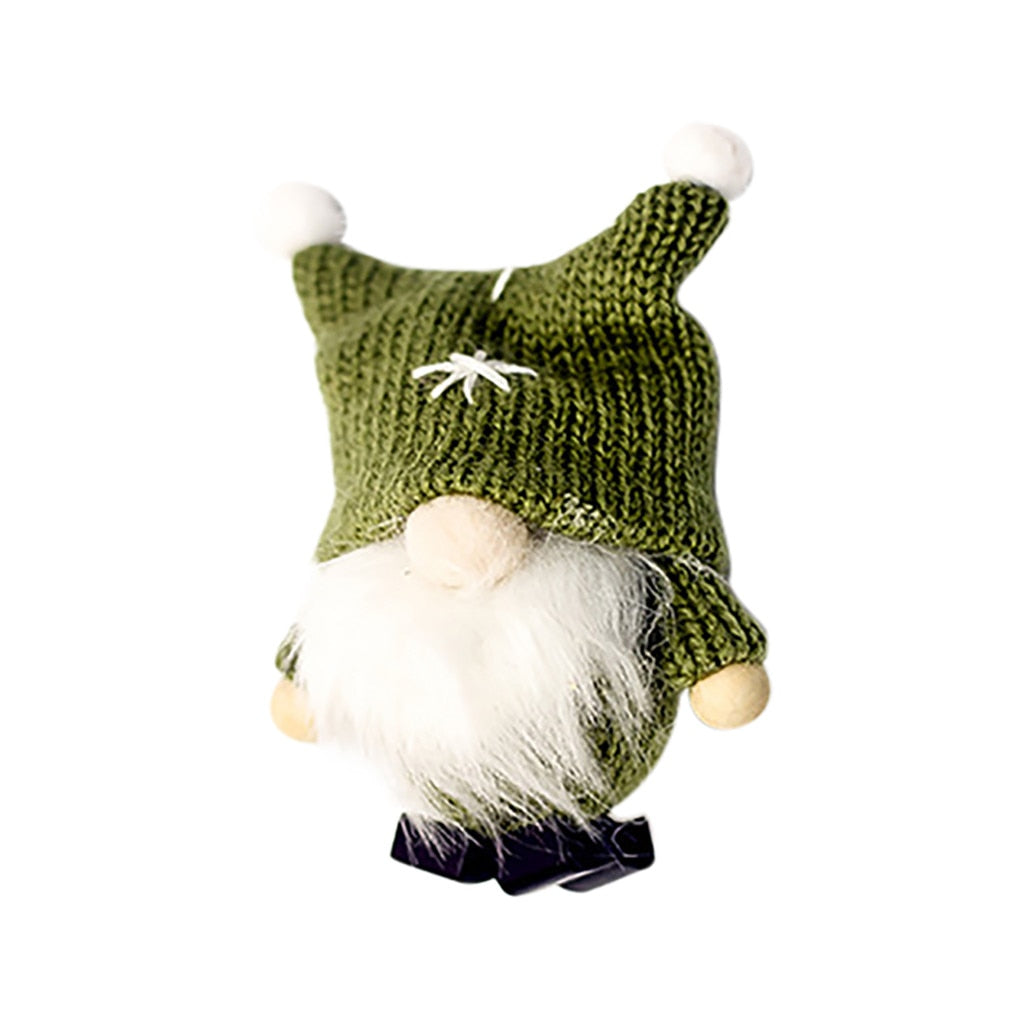 Christmas Long Legged Swedish Santa Gnome Plush Doll Ornament Handmade Elf Toys Holiday Home Party Decor Kids Gift#25