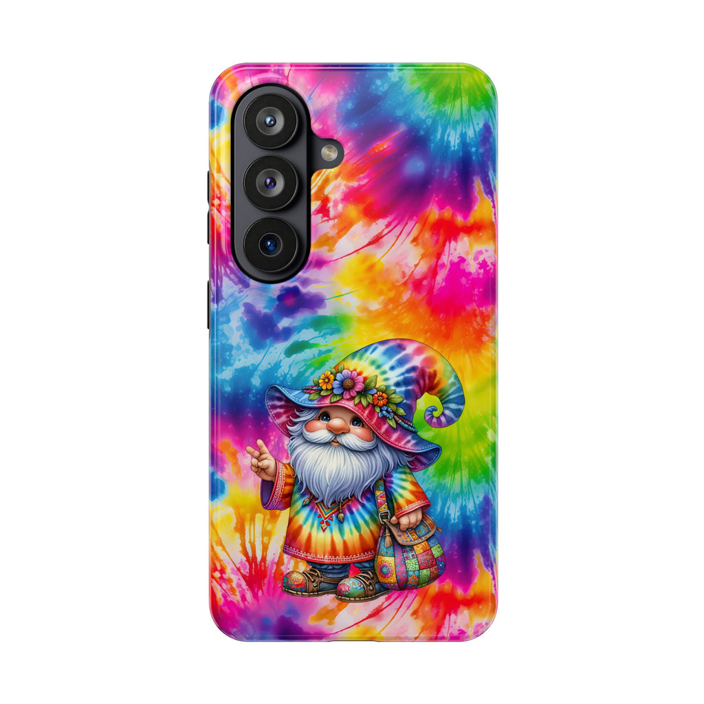 Tie-Dye Gnome Tough Phone Case — Colorful Boho Protective Phone Cover
