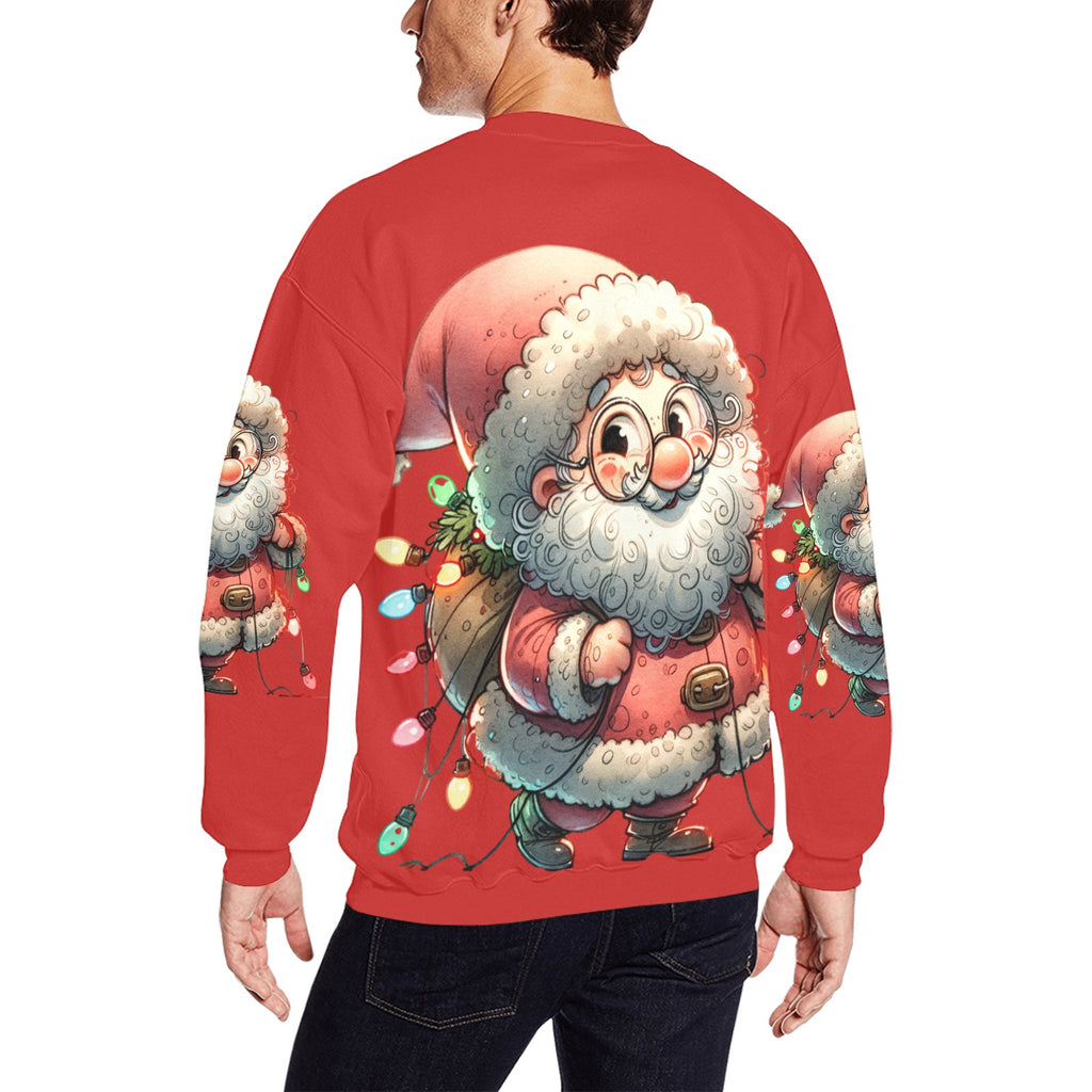 Gnome Christmas Men's Crew neck Sweatshirt Made in USA