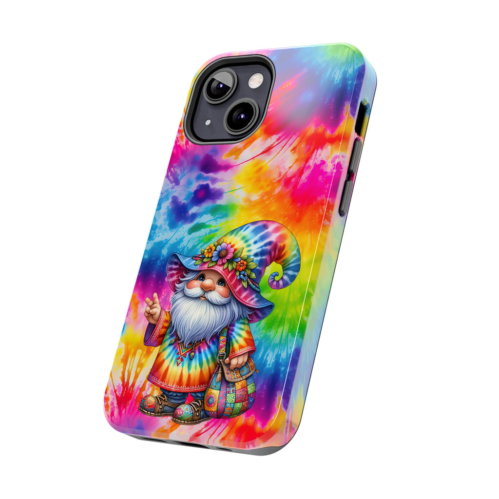 Tie-Dye Gnome Tough Phone Case — Colorful Boho Protective Phone Cover