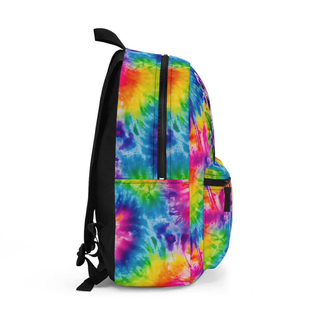Tie-Dye Gnome Backpack — Colorful Floral Gnome School Bag