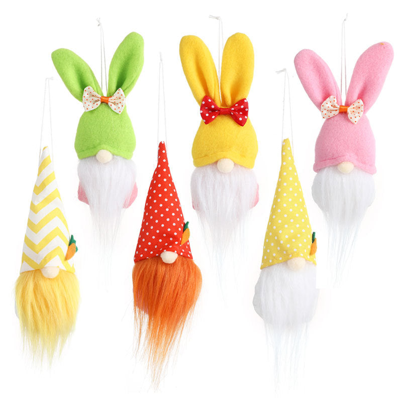New Easter Decorations Elf Rabbit Faceless Doll Gnome Doll Small Pendant Home Ornament