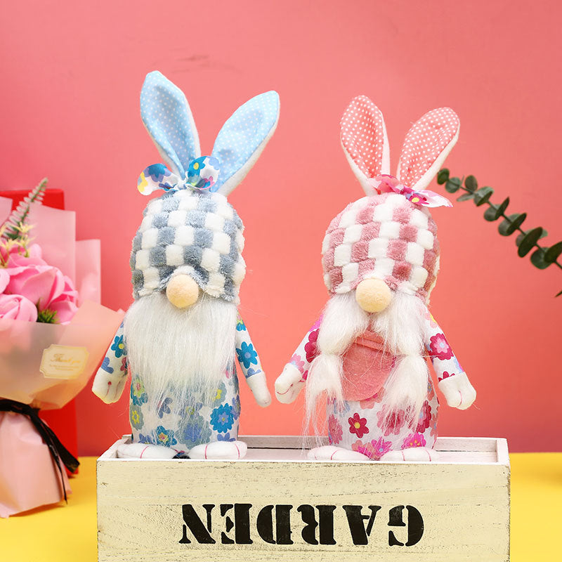 New Easter Decorations Plush Cute Rabbit Faceless Gnome Doll Home Decoration Ornament