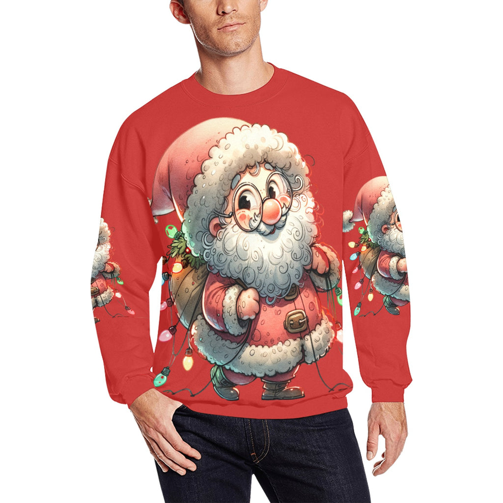 Gnome Christmas Men's Crew neck Sweatshirt Made in USA